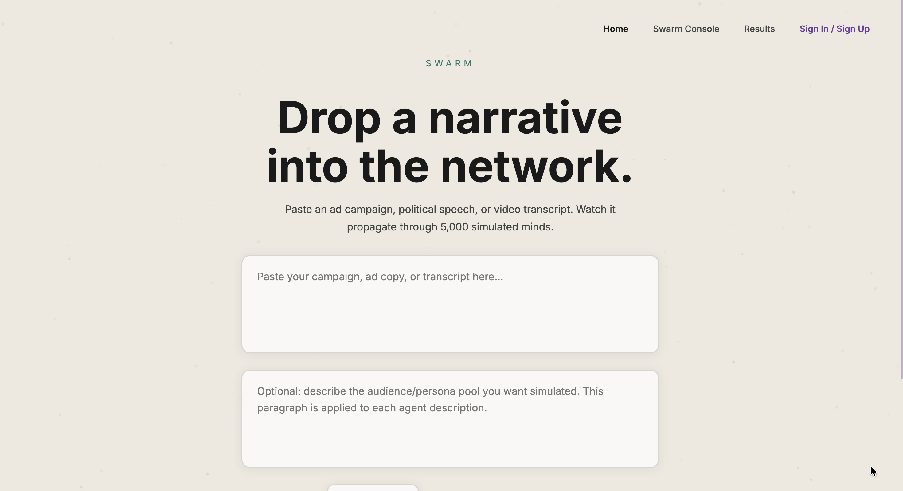 SWARM screenshot